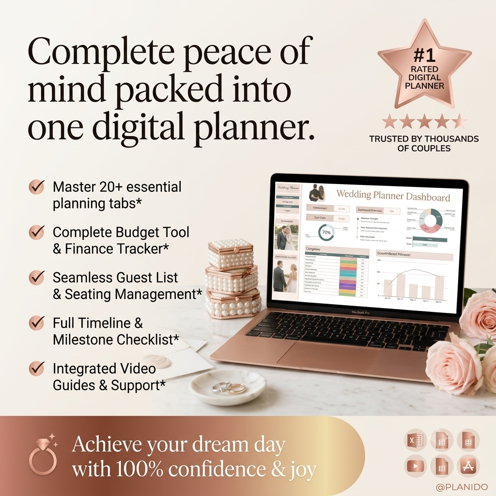 Wedding Planner Spreadsheet Google Sheet Bride Planner | Guest List | Wedding Budget 2026
